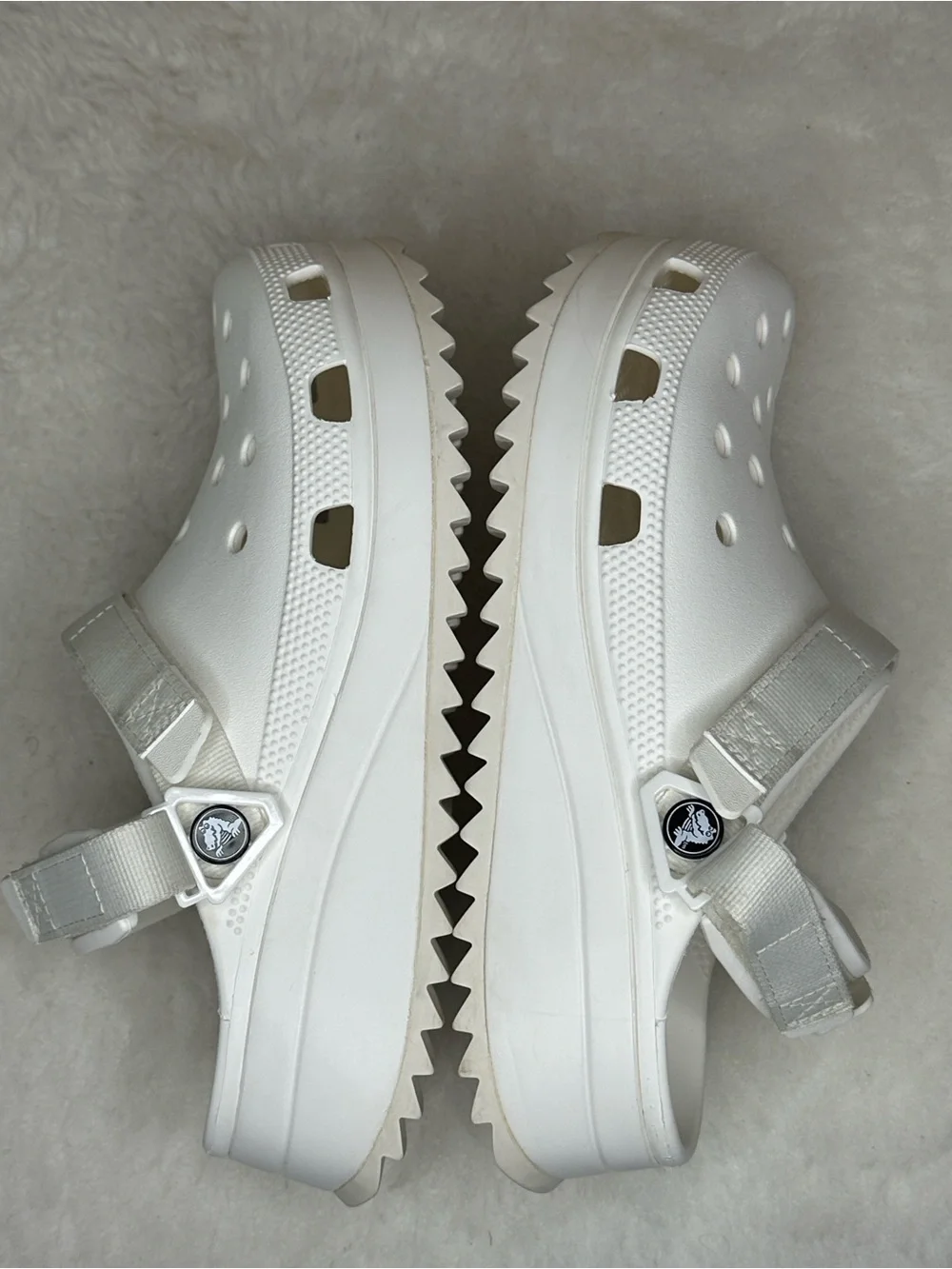 Crocs Classic Hiker Platform Clogs 'White' Size 8 men 10 women UNISEX